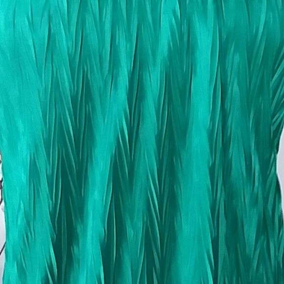 Top Studded Mesh Sleeveless Shiny Stretchy Kelly Green Black Retro Space… - Picture 4 of 11